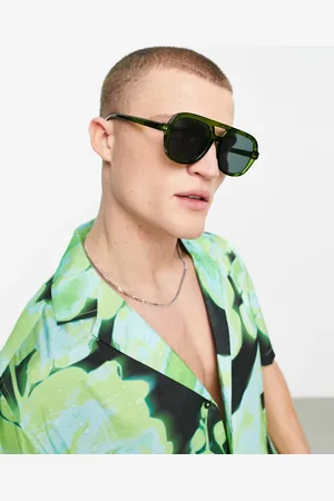 ASOS Navigator sunglasses with smoke lens in dark