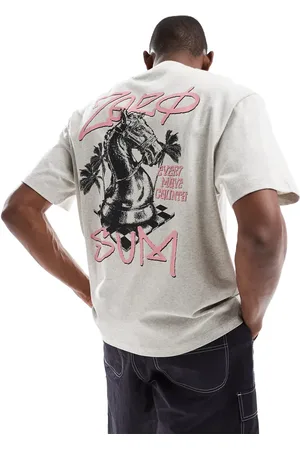 Bershka Back printed knight t-shirt in light