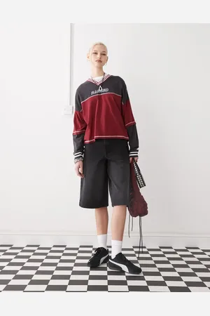 COLLUSION Denim jort in washed