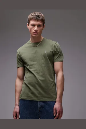 AllSaints Brace brushed cotton t-shirt in eden
