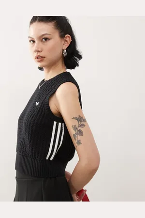adidas Adicolor knitted sweater vest in