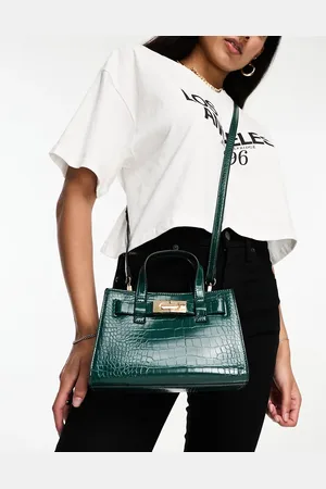 Forever New Crossbody bag in emerald croc