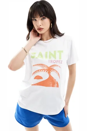 ASOS Regular fit t-shirt with saint tropez vintage graphic in