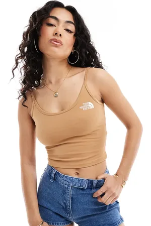 The North Face Cropped tank top in beige Exclusive at ASOS