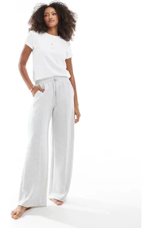 Bershka Tie waist wide leg joggers in vigo