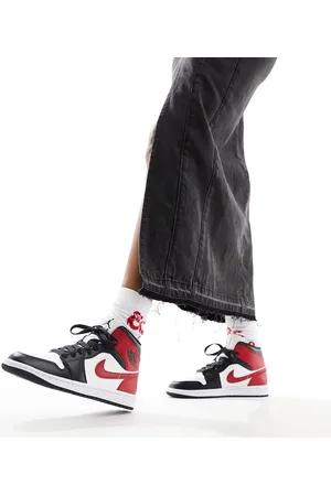 Jordan Nike Air 1 Mid trainers in and red