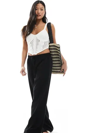 Stradivarius Petite tailored pull on trouser in
