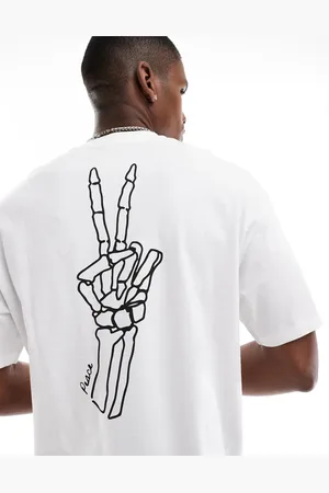 JACK & JONES Originals oversized t-shirt with peace back print in
