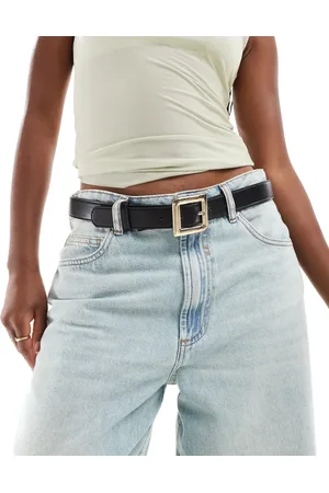MANGO Square buckle belt in
