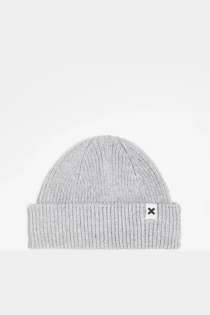 COLLUSION Unisex logo fisherman beanie in marl