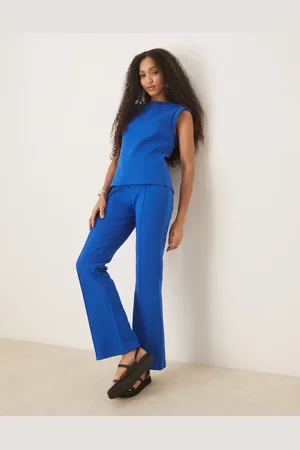 ASOS Seam detail interlock co-ord flared trouser in