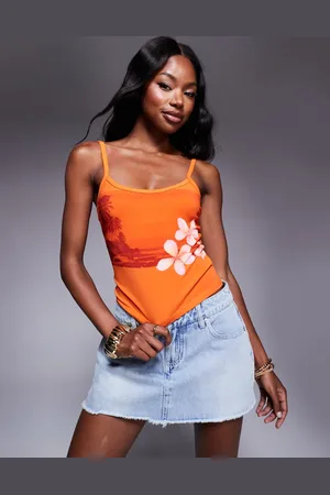Princess Polly Cotton Hawaiian beach floral cami top in