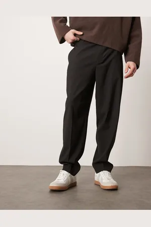 ASOS Smart relaxed tapered fit trousers in