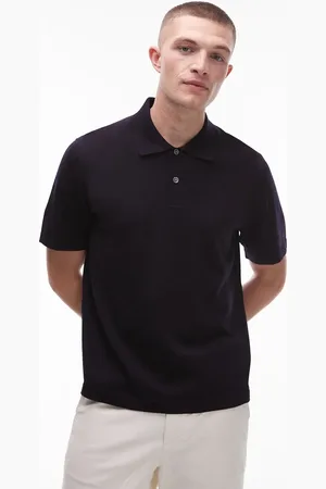 ARKET Merino wool knitted short sleeve polo shirt in