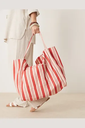 ASOS Stripe slouchy tubular tote bag