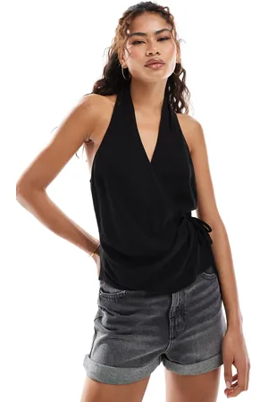 ASOS Sleeveless wrap tie side top in
