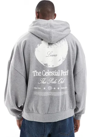 ASOS Extreme oversized hoodie with back print in marl