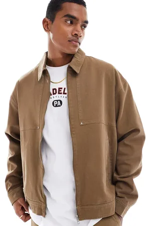 ASOS Co-ord oversized washed worker jacket in