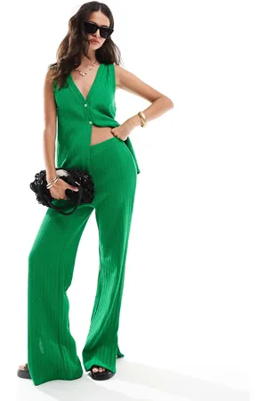 MANGO Texture co-ord trousers in
