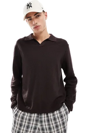 Cotton On Cotton On knitted long sleeve polo top in