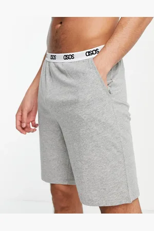 ASOS Lounge pyjama shorts in marl with branded waistband