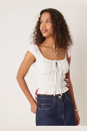 ASOS Milkmaid short sleeve top in