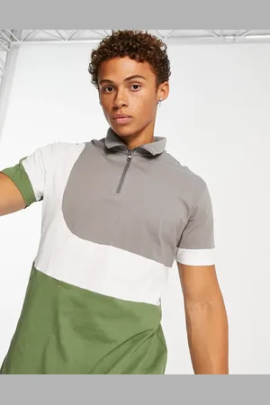 American Stitch Half zip polo shirt in