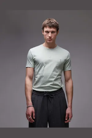 AllSaints Tonic short sleeve crew neck t-shirt in eden green