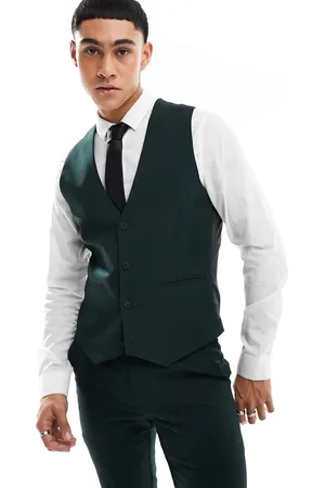 ASOS Skinny suit waistcoat in forest