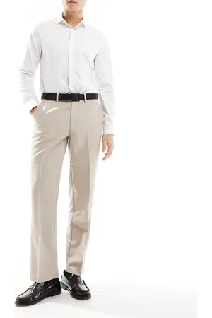 ASOS Smart straight leg trousers in stone