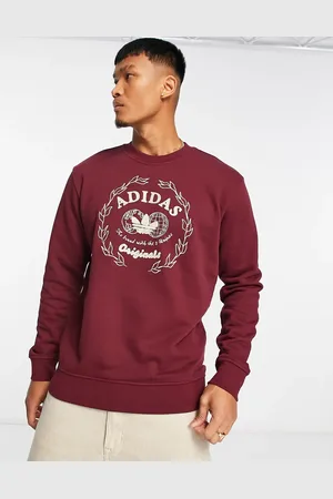 adidas Large collegiate logo sweatshirt in shadow