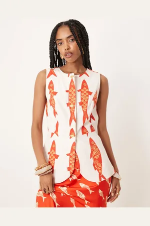 Never Fully Dressed Marina print waistcoat co-ord in