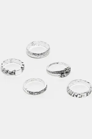 ASOS 5 pack band rings in tone