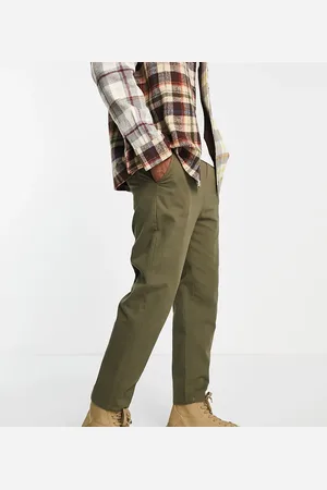 Reclaimed Cropped relax trouser in khaki