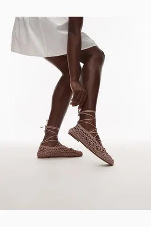 MANGO Crochet ballet pump in