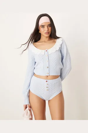 For Love & Lemons Cupid knit high waisted panty in co-ord