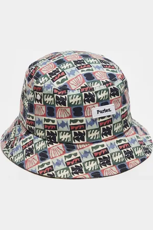 Parlez Azure printed logo bucket hat in