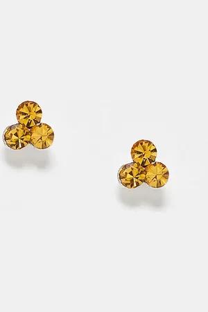 Kingsley Ryan Cluster amber gemset stud earrings