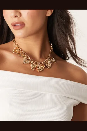 ASOS Necklace with charm heart detail in tone