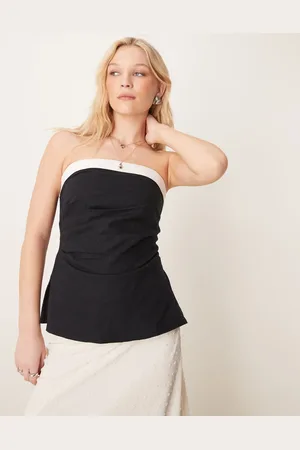 Abercrombie & Fitch Sleeveless linen tube top in