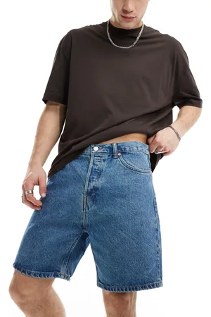 Weekday Space relaxed fit denim shorts in 90