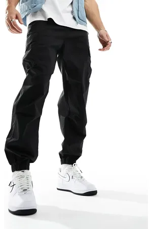 ASOS Oversized tapered cargo trousers with cuff in