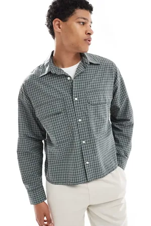 Pull&Bear Checked long sleeve shirt in
