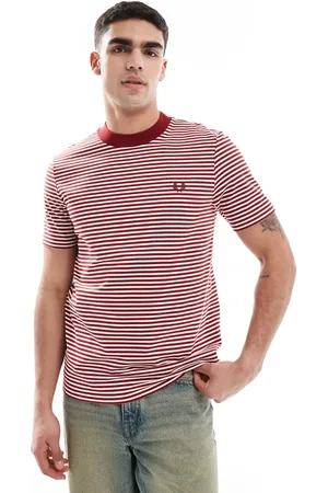 Fred Perry Fine stripe t-shirt in and white