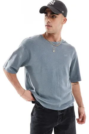 Pull&Bear Knitted washed t-shirt in