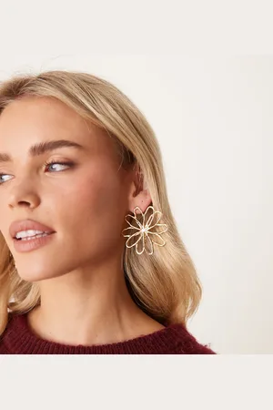 DesignB London Large flower stud earrings in