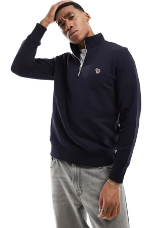 Paul Smith Zebra icon logo half zip sweatshirt in
