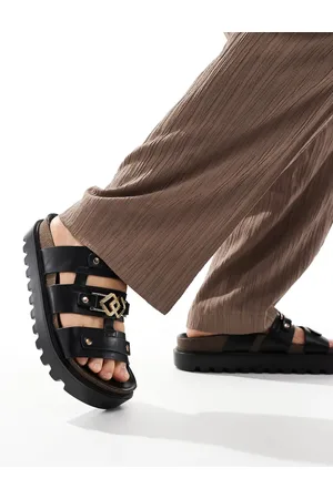 ASOS ASOS DESGIN chunky sandal in suede with gold harware