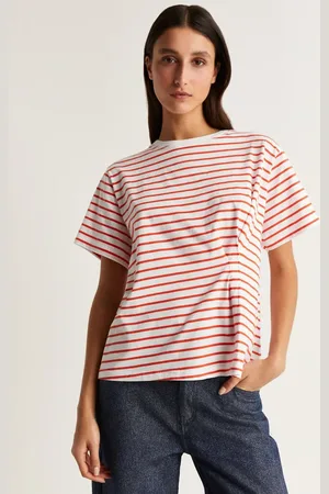 SCALPERS Pleat stripes t-shirt in