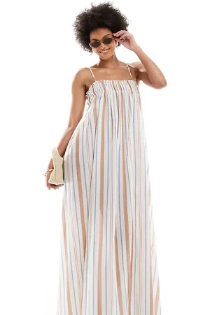 ASOS ASOS DESIGN Tall trapeze beach dress in stripe